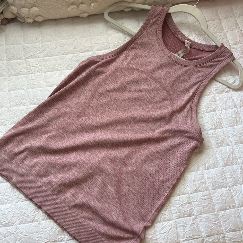 Pink lululemon tank top